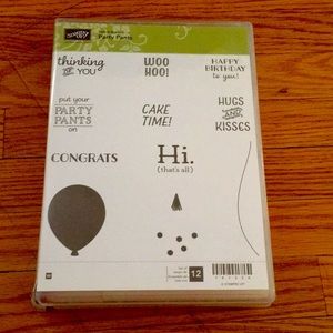 Free With Any Purchase! Party Pants (Gently Used) wooden blocks included.